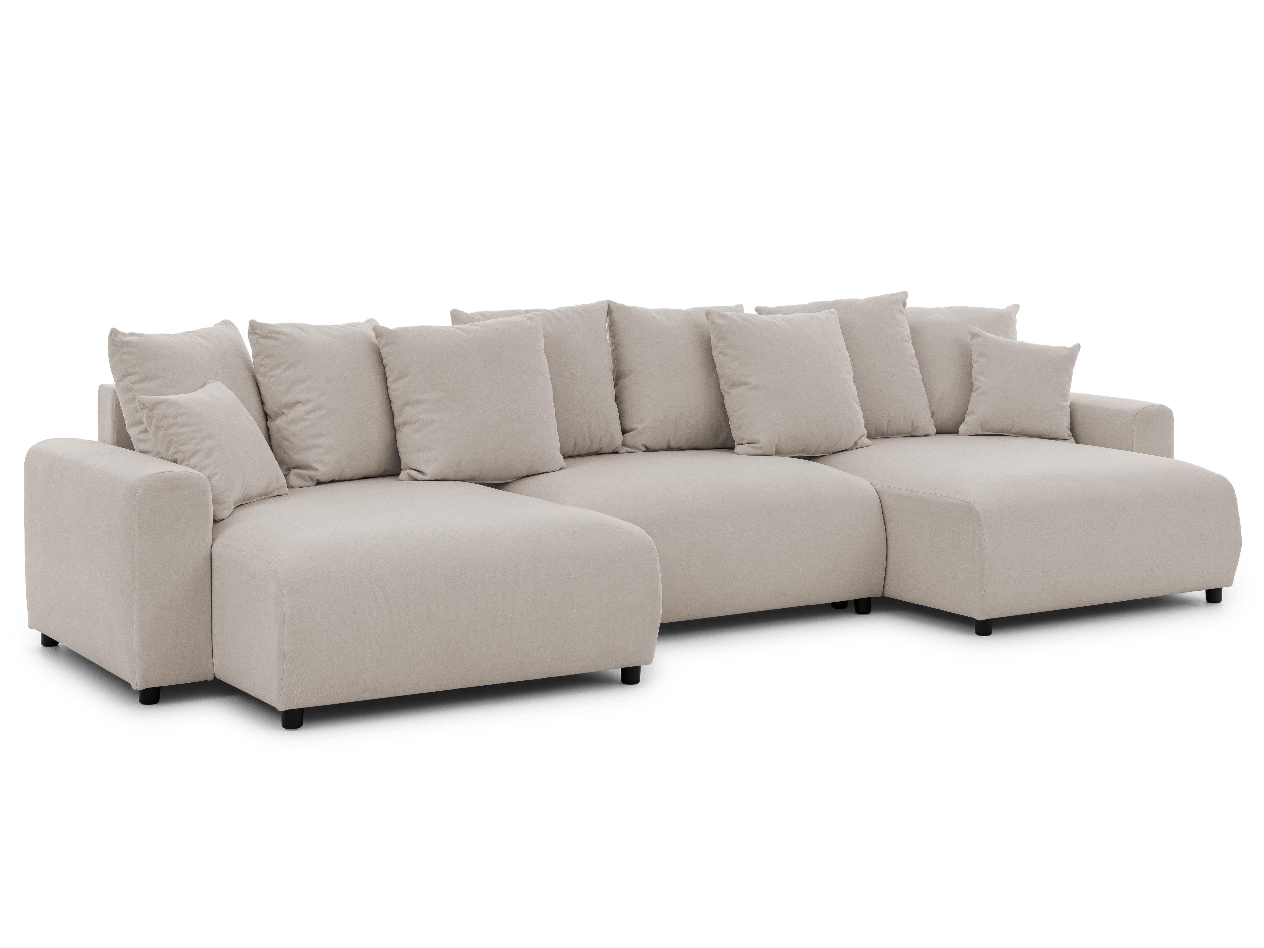wohnli-moebel-suche-800001827578 Wohnli Möbelsuche - WOHNLANDSCHAFT Calma mit Schlaffunktion und Bettkasten im Bumpy-Design aus weichem Beige Webstoff