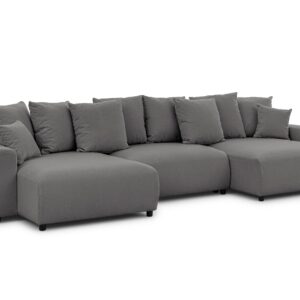 wohnli-moebel-suche-800001827579 Wohnli Möbelsuche - WOHNLANDSCHAFT Calma mit Schlaffunktion und Bettkasten im Bumpy-Design aus weichem Taupe Webstoff