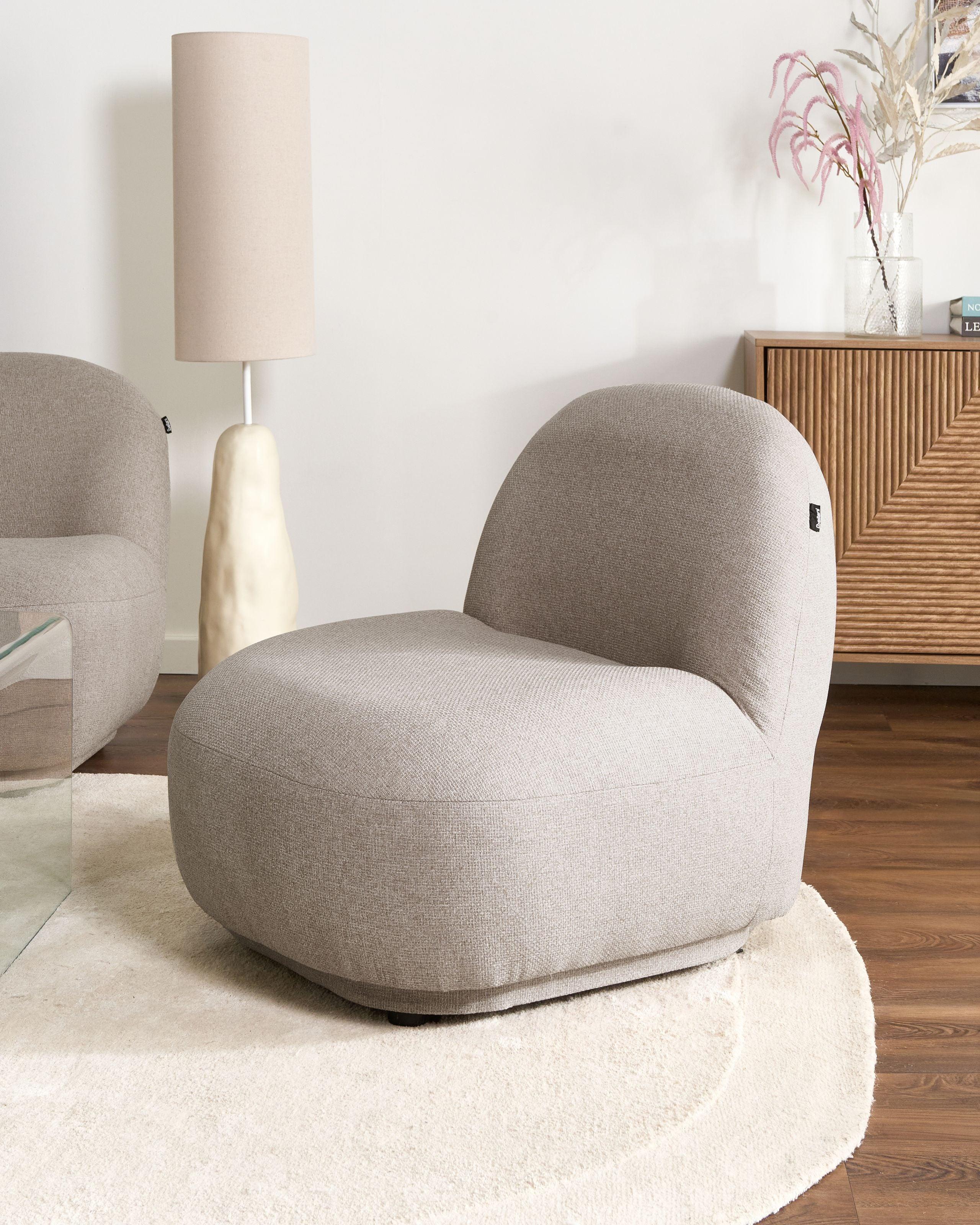 SESSEL Stoff Beige Lovberg Textil Beliani Möbel > Sessel > Polstersessel Beige