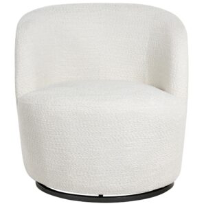 wohnli-moebel-suche-800001829949-1 DREHSESSEL Chenillegewebe Cremeweiß Kuolpa Textil Beliani Möbel > Sessel > Polstersessel Weiß