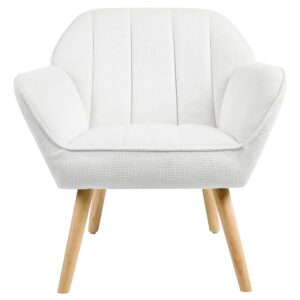 wohnli-moebel-suche-800001829980-1 SESSEL Stoff Weiß Torud Textil Beliani Möbel > Sessel > Polstersessel Weiß