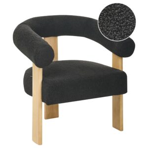 Wohnli Möbelsuche - SESSEL Bouclé Schwarz/Hellbraun Ilbro