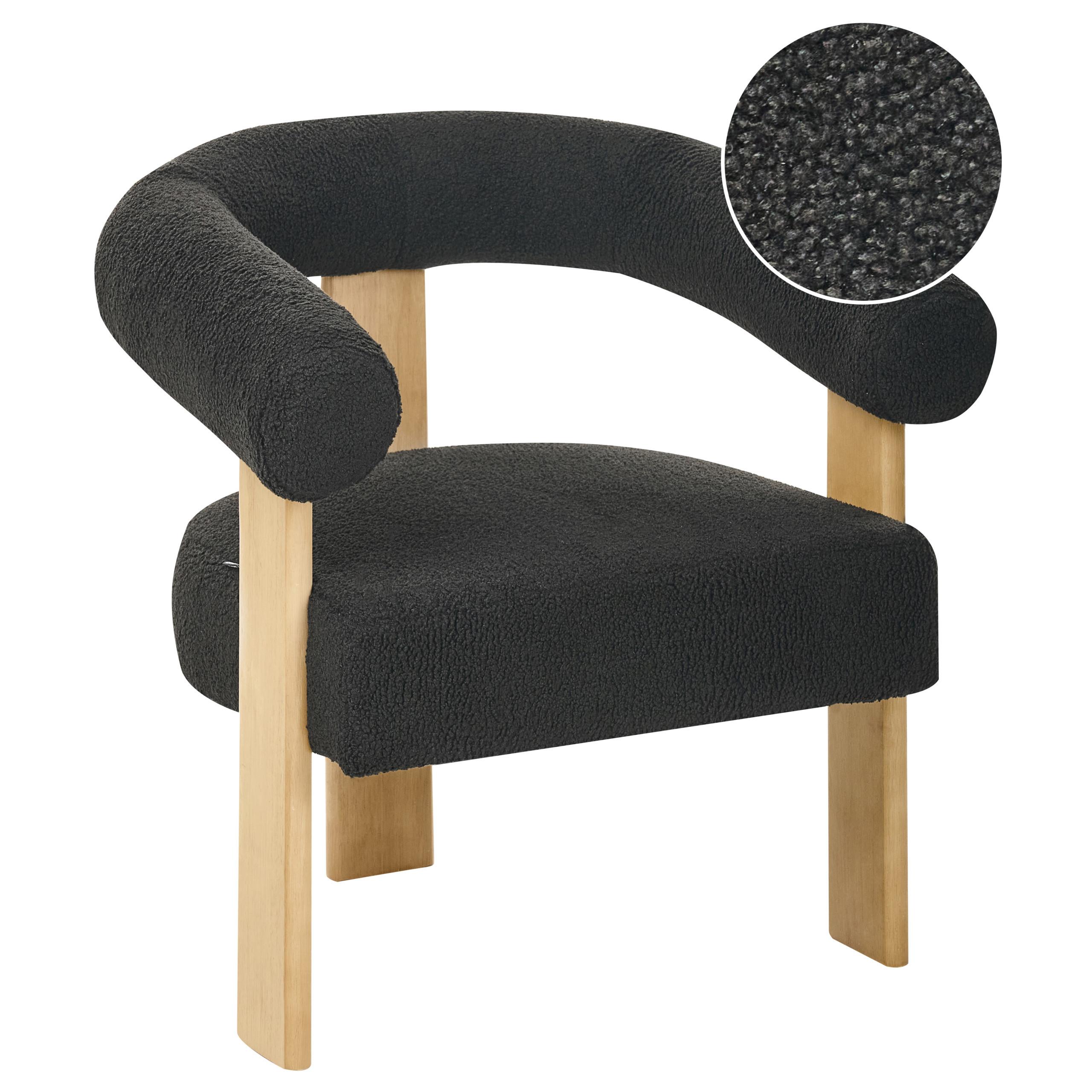 wohnli-moebel-suche-800001829986 Wohnli Möbelsuche - SESSEL Bouclé Schwarz/Hellbraun Ilbro