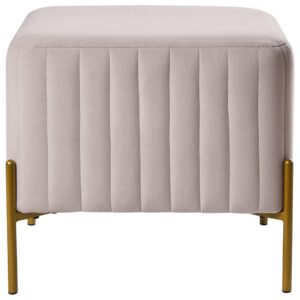 wohnli-moebel-suche-800001830004-1 HOCKER Samtstoff Taupe Utah Textil Beliani Möbel > Sessel > Hocker Taupe