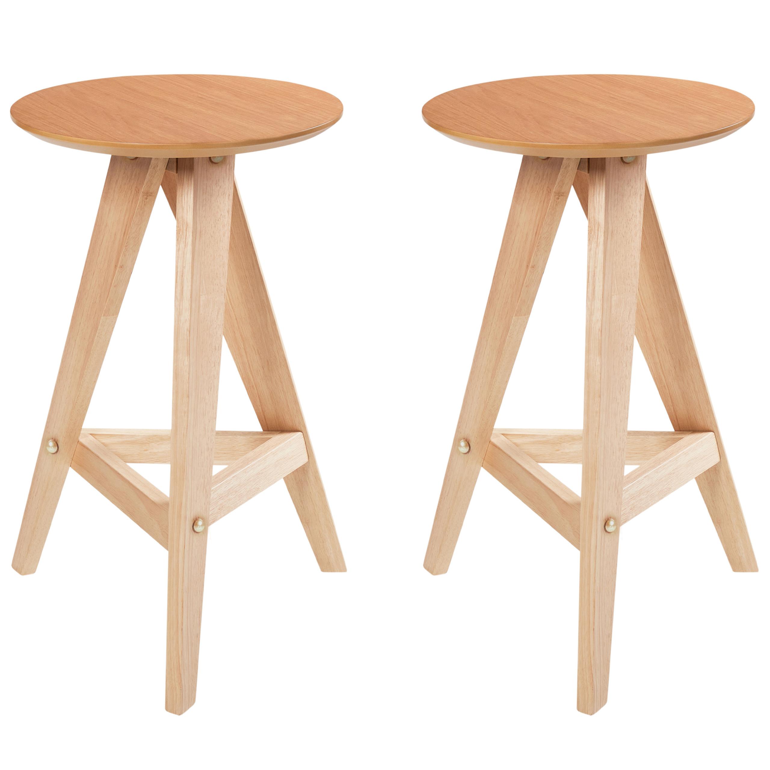 wohnli-moebel-suche-800001830011 Wohnli Möbelsuche - BARHOCKER 2er-Set Holz Hellbraun Aroma