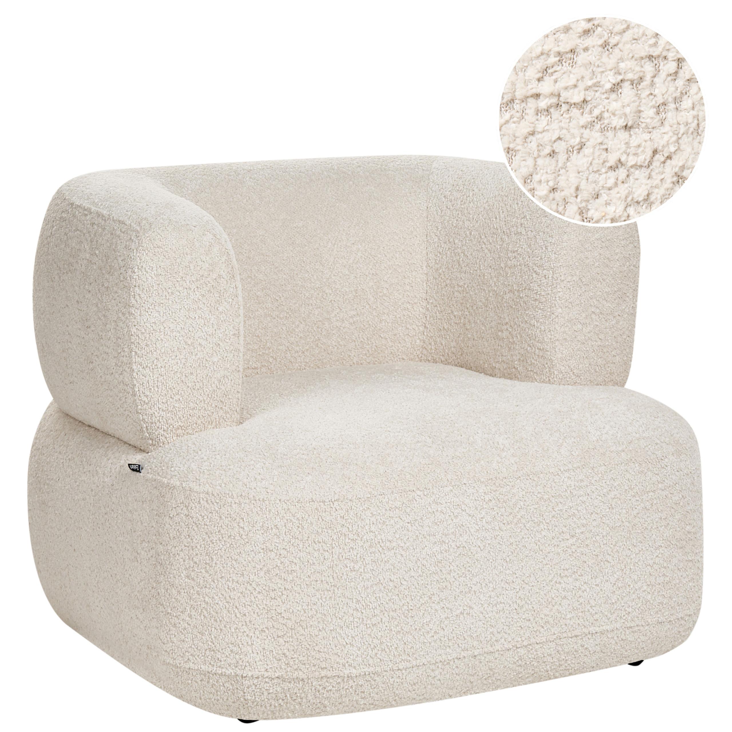 Wohnli Möbelsuche - SESSEL Chenillegewebe Hellbeige Lohja