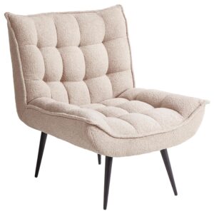 SESSEL Bouclé Beige Alvesta Textil Beliani Möbel > Sessel > Polstersessel Beige