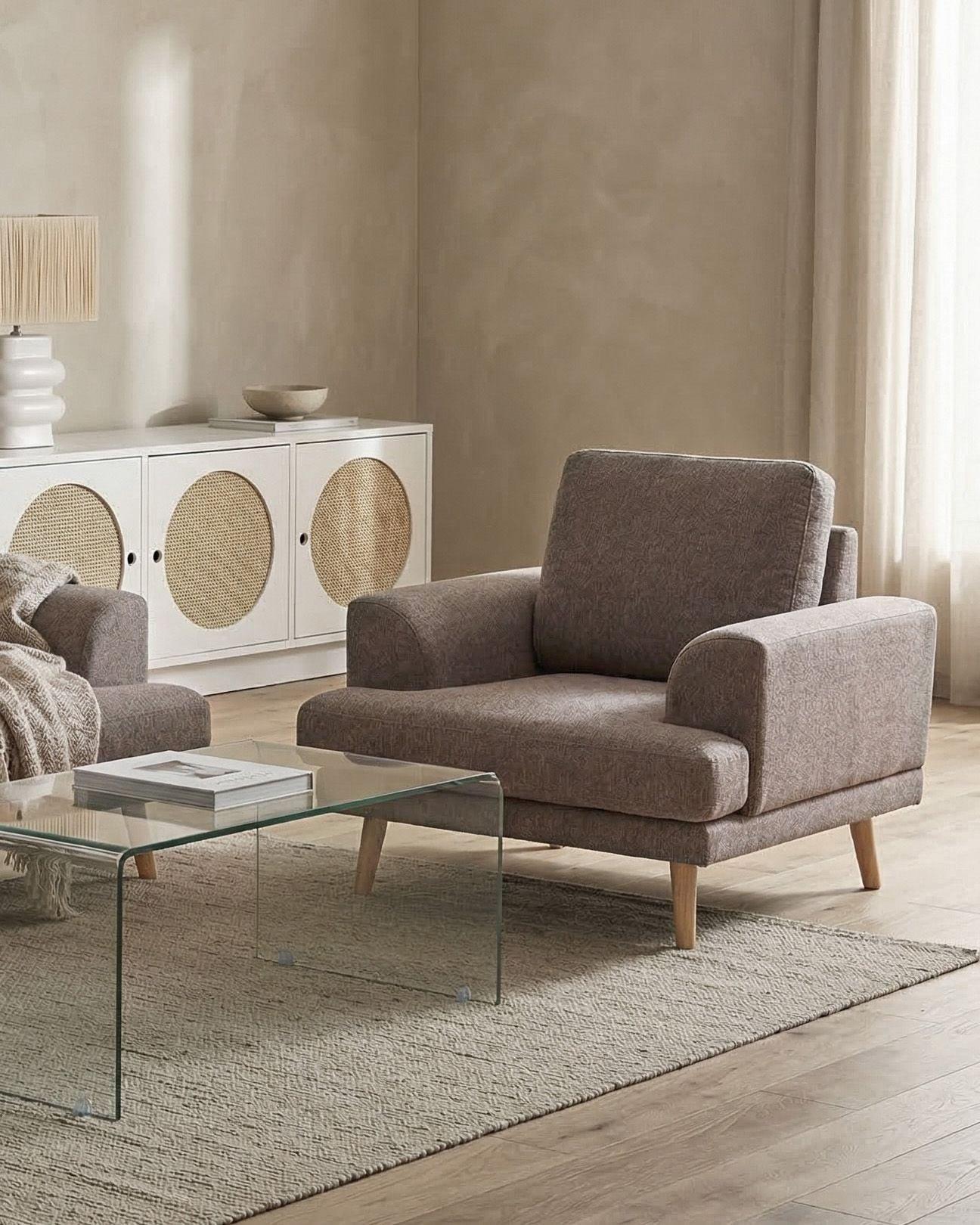 SESSEL Stoff Braun Kildal Textil Beliani Möbel > Sessel > Polstersessel Braun