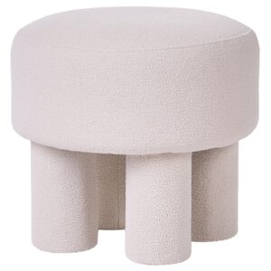 wohnli-moebel-suche-800001830164-1 HOCKER Bouclé Cremeweiß Canby Textil Beliani Möbel > Sessel > Hocker Weiß