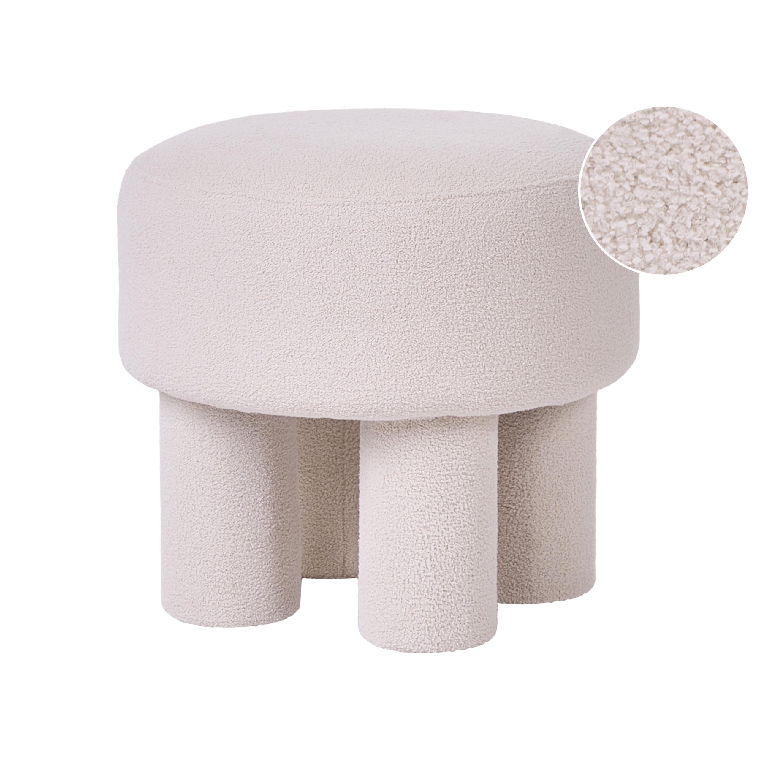 wohnli-moebel-suche-800001830164 Wohnli Möbelsuche - HOCKER Bouclé Cremeweiß Canby