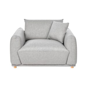 SESSEL Stoff Hellgrau Jubek Textil Beliani Möbel > Sessel > Polstersessel Braun