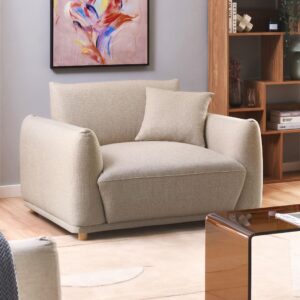 wohnli-moebel-suche-800001830185-1 SESSEL Stoff Beige Jubek Textil Beliani Möbel > Sessel > Polstersessel Beige