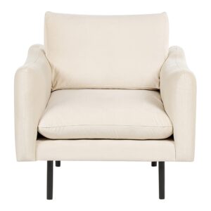 wohnli-moebel-suche-800001830202-1 SESSEL Samtstoff Hellbeige Vinterbro Textil Beliani Möbel > Sessel > Polstersessel Beige