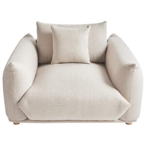 SESSEL Stoff Hellbeige Luvos Textil Beliani Möbel > Sessel > Polstersessel Beige