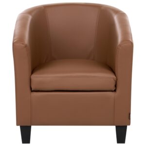 wohnli-moebel-suche-800001830241-1 SESSEL Kunstleder Braun Borwick Kunststoff Beliani Möbel > Sessel > Polstersessel Braun