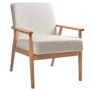 wohnli-moebel-suche-800001830259-1 SESSEL Bouclé Hellbraun/Weiß Esrum Textil Beliani Möbel > Sessel > Polstersessel Weiß