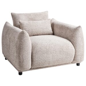 SESSEL Bouclé Taupe Jamsa Textil Beliani Möbel > Sessel > Polstersessel Taupe