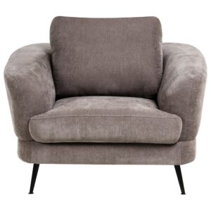 wohnli-moebel-suche-800001830278-1 SESSEL Chenillegewebe Taupe Kjaer Textil Beliani Möbel > Sessel > Polstersessel Taupe