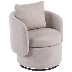 Wohnli Möbelsuche - DREHSESSEL mit Stauraum Stoff Beige Horsens