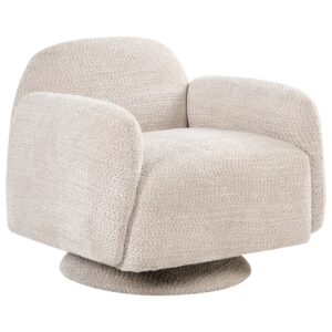 DREHSESSEL Stoff Beige Aapua Textil Beliani Möbel > Sessel > Polstersessel Beige