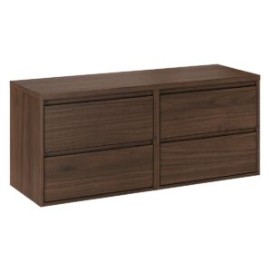 wohnli-moebel-suche-800001830824-1 DOPPELWASCHTISCH 120cm Edmé Dunkles Holz Holzwerkstoff Petits-meubles Möbel > Schränke > Badezimmerschränke > Waschtische Braun
