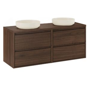 Wohnli Möbelsuche - DOPPELWASCHTISCH 120cm Edmé Dunkles Holz