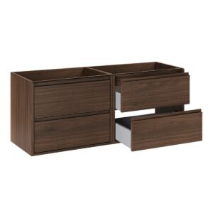 wohnli-moebel-suche-800001830859-1 DOPPELWASCHTISCH 121cm Edmé Dunkles Holz Holzwerkstoff Petits-meubles Möbel > Schränke > Badezimmerschränke > Waschtische Braun