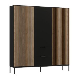wohnli-moebel-suche-800001830886 Wohnli Möbelsuche - KLEIDERSCHRANK 3 Türen Melchior Schwarz