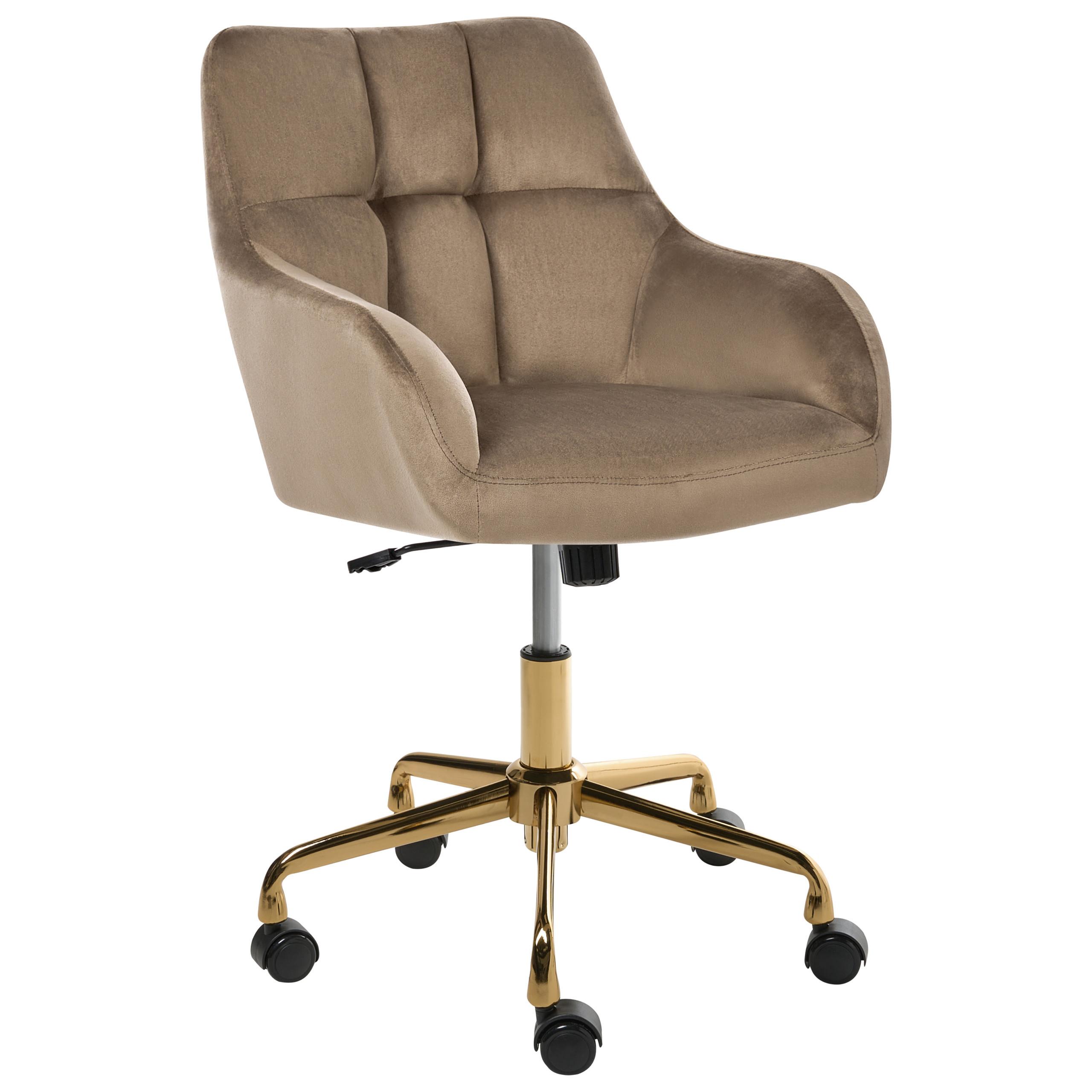 wohnli-moebel-suche-800001831031 Wohnli Möbelsuche - SCHREIBTISCHSTUHL Samtstoff Taupe Palmdale