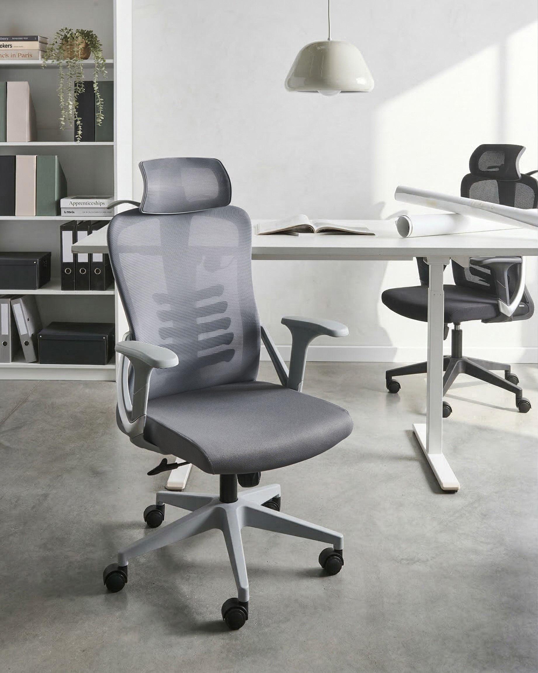 BÜROSTUHL Grau Ergonox Textil Beliani Möbel > Stühle > Bürostühle > Chefsessel Grau