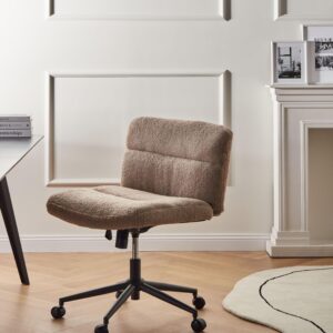 wohnli-moebel-suche-800001831050-1 SCHREIBTISCHSTUHL Bouclé Beige Catlin Textil Beliani Möbel > Stühle > Bürostühle > Chefsessel Beige