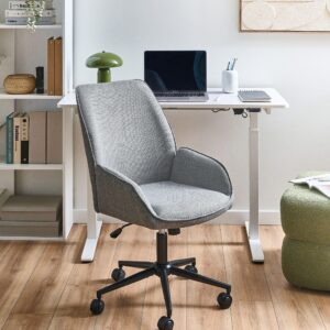 BÜROSTUHL Kunstleinen Dunkelgrau Castile Textil Beliani Möbel > Stühle > Bürostühle > Chefsessel Grau
