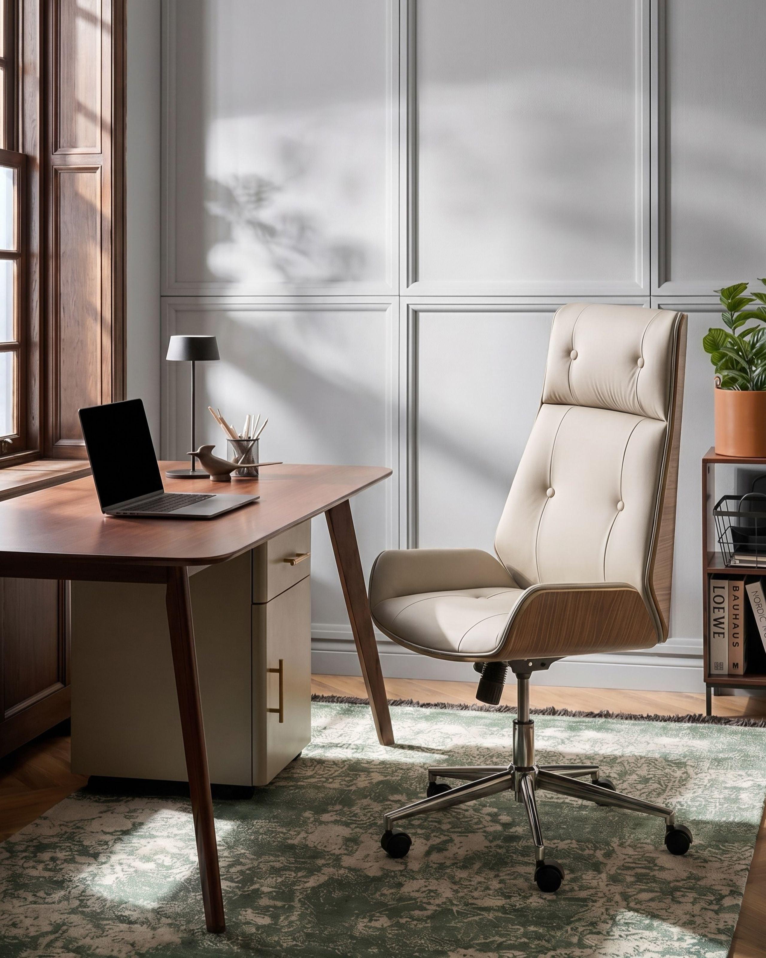 BÜROSTUHL Kunstleder Taupe Pliora Kunststoff Beliani Möbel > Stühle > Bürostühle > Chefsessel Taupe