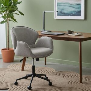 wohnli-moebel-suche-800001831099-1 SCHREIBTISCHSTUHL Stoff Grau Belmar Textil Beliani Möbel > Stühle > Bürostühle > Chefsessel Grau