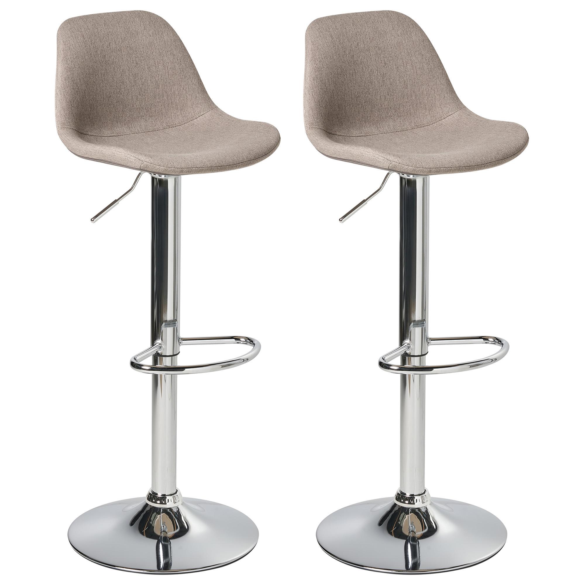 wohnli-moebel-suche-800001831219 Wohnli Möbelsuche - BARHOCKER 2er-Set Stoff drehbar Taupe Kahla