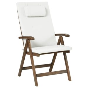 wohnli-moebel-suche-800001831232-1 STUHL 6er-Set und Sitzkissen Akazienholz Cremeweiß Amatea Premium Holz Beliani Garten & Outdoor > Gartenmöbel > Gartenstühle Weiß