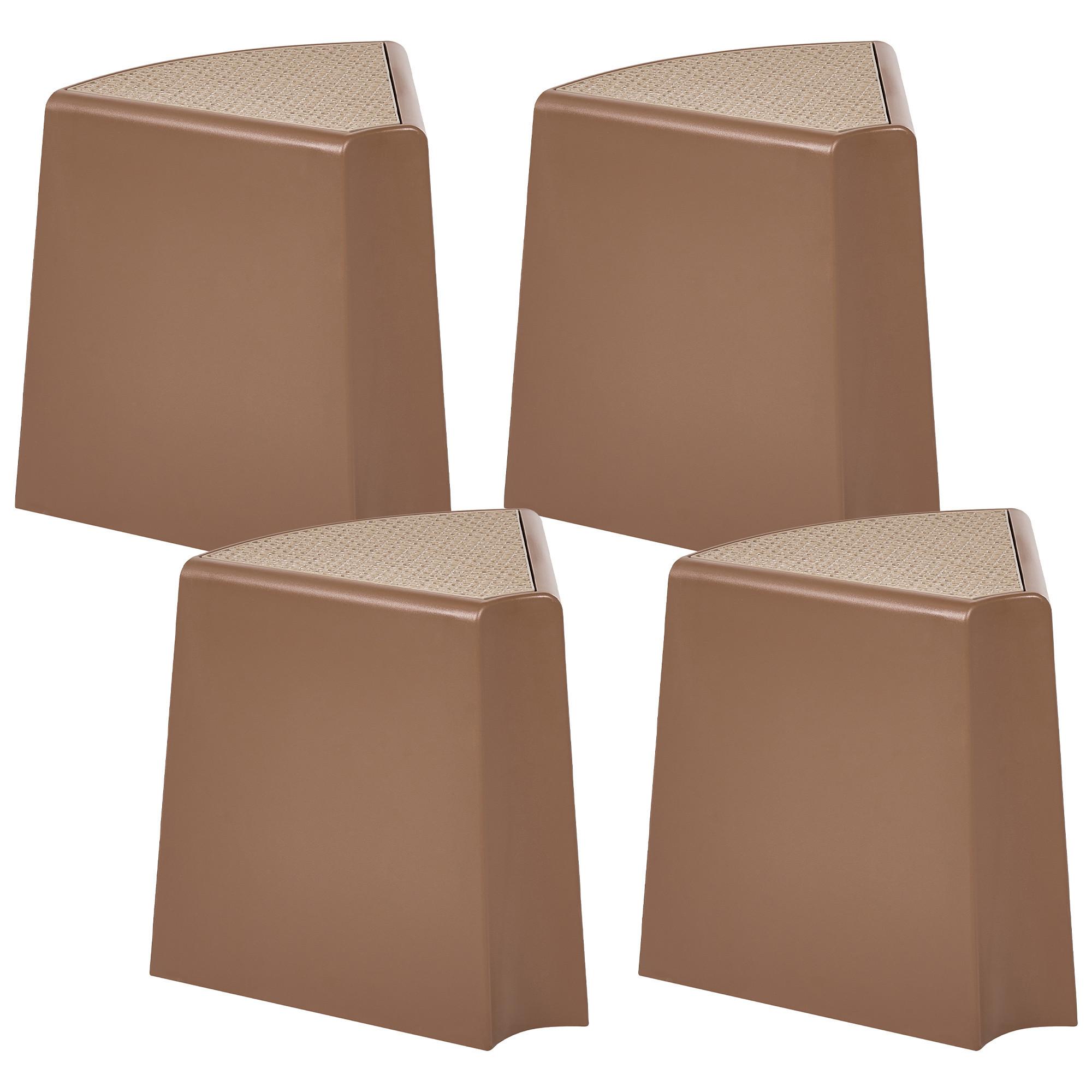 wohnli-moebel-suche-800001831235 Wohnli Möbelsuche - GARTENHOCKER 4er-Set Braun Evros