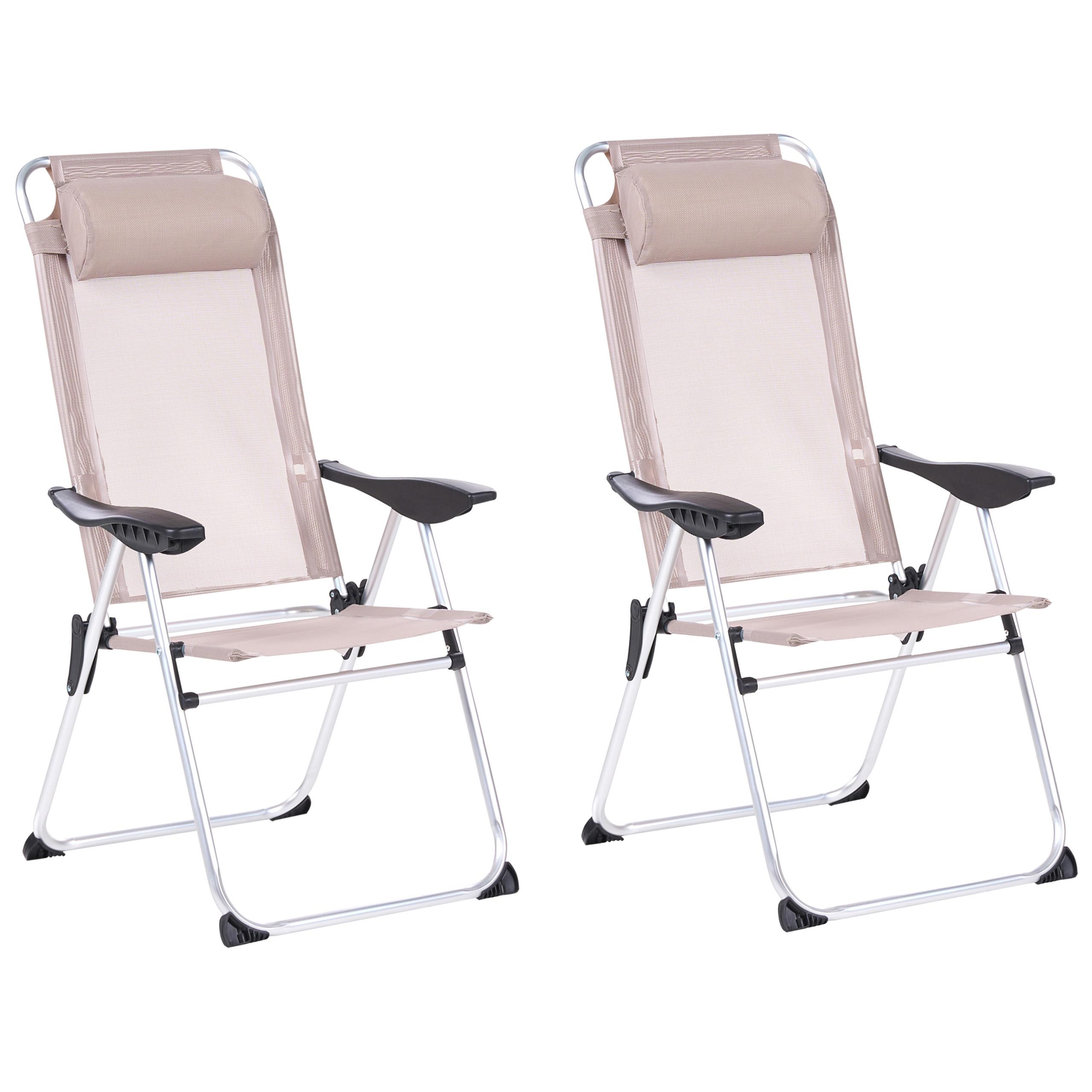 wohnli-moebel-suche-800001831243 Wohnli Möbelsuche - GARTENSTUHL 2er-Set klappbar Metall Beige Asine