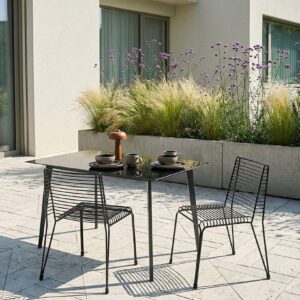 wohnli-moebel-suche-800001831245-1 GARTENSTUHL 2er-Set Metall Schwarz Chieve Metall Beliani Garten & Outdoor > Gartenmöbel > Gartenstühle Schwarz
