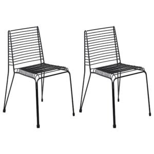 Wohnli Möbelsuche - GARTENSTUHL 2er-Set Metall Schwarz Chieve