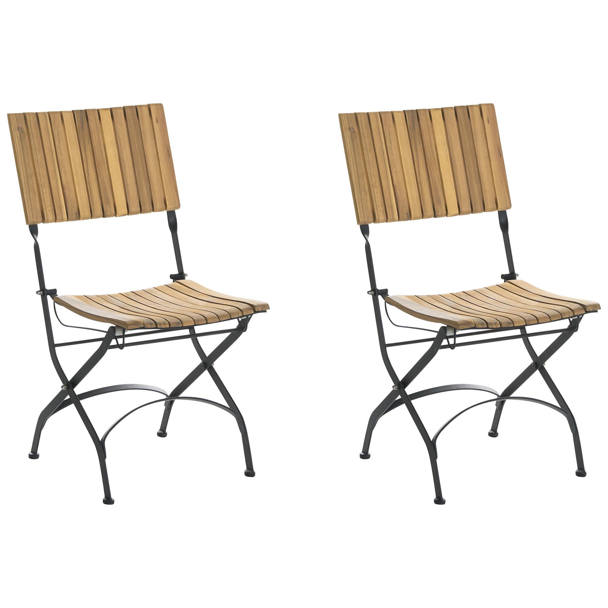 wohnli-moebel-suche-800001831246 Wohnli Möbelsuche - GARTENSTUHL 2er-Set ohne Armlehnen Akazienholz Hellbraun Lascari