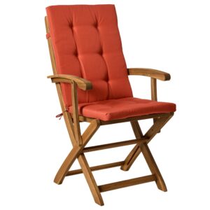 wohnli-moebel-suche-800001831273-1 GARTENSTUHL 2er-Set und Sitzkissen Akazienholz Rot Maui Premium Holz Beliani Garten & Outdoor > Gartenmöbel > Gartenstühle Braun