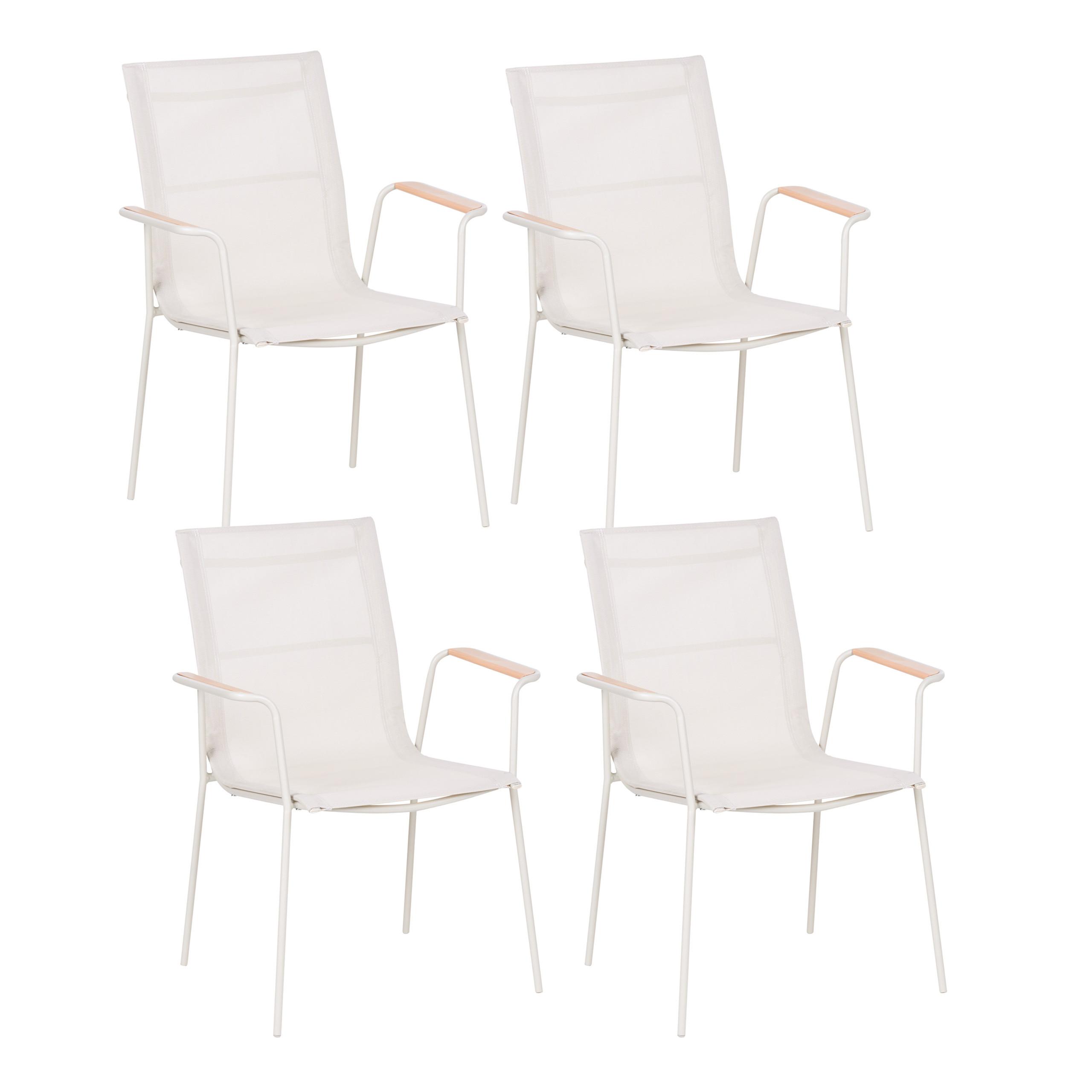 wohnli-moebel-suche-800001831282 Wohnli Möbelsuche - GARTENSTUHL 4er-Set Metall Hellbeige Caravino