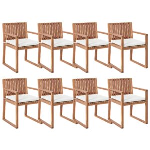 wohnli-moebel-suche-800001831283 Wohnli Möbelsuche - STUHL 8er-Set und Sitzkissen zertifiziertes Akazienholz Cremeweiß Sassaro II Premium