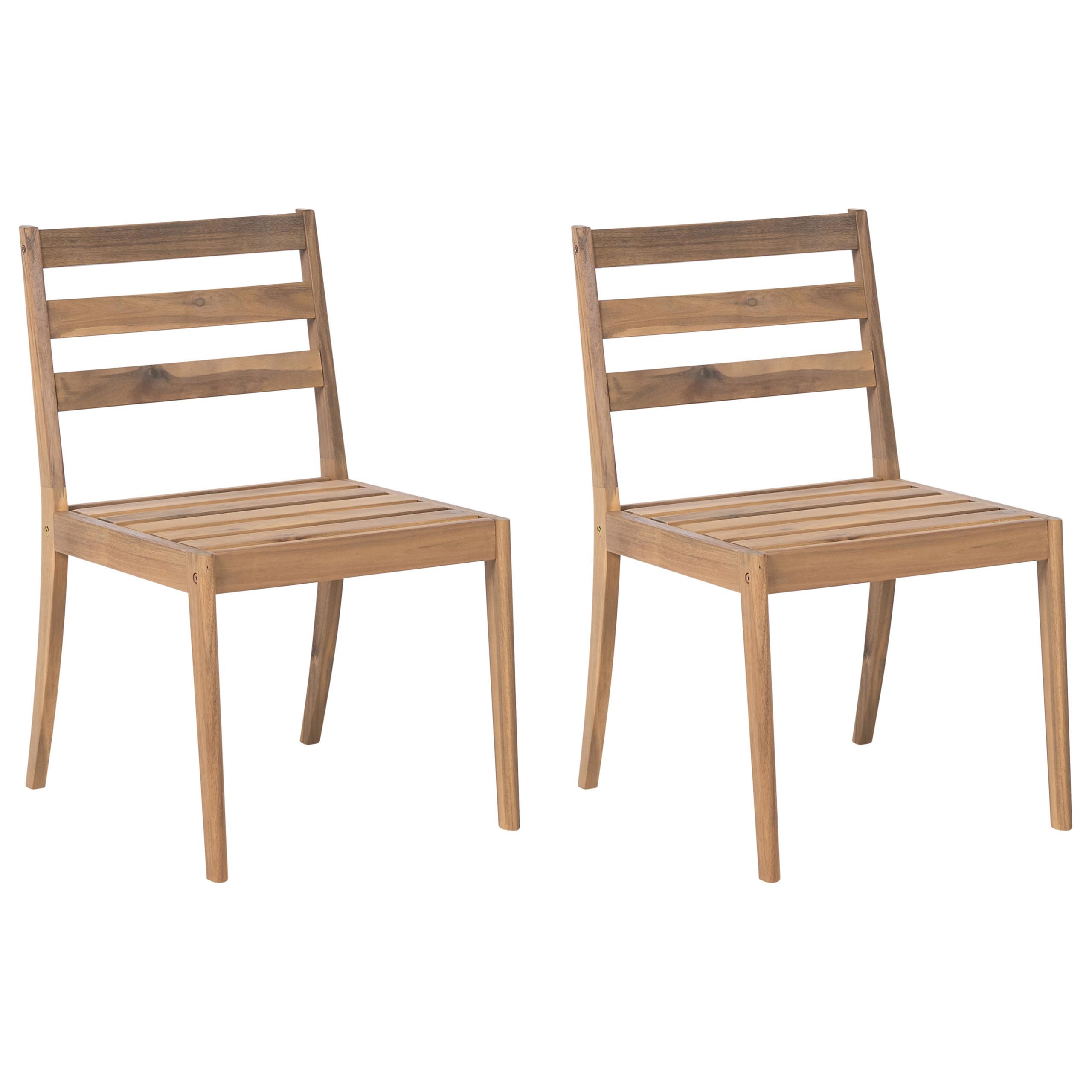 wohnli-moebel-suche-800001831284 Wohnli Möbelsuche - GARTENSTUHL 2er-Set zertifiziertes Akazienholz Hellbraun Chioggia