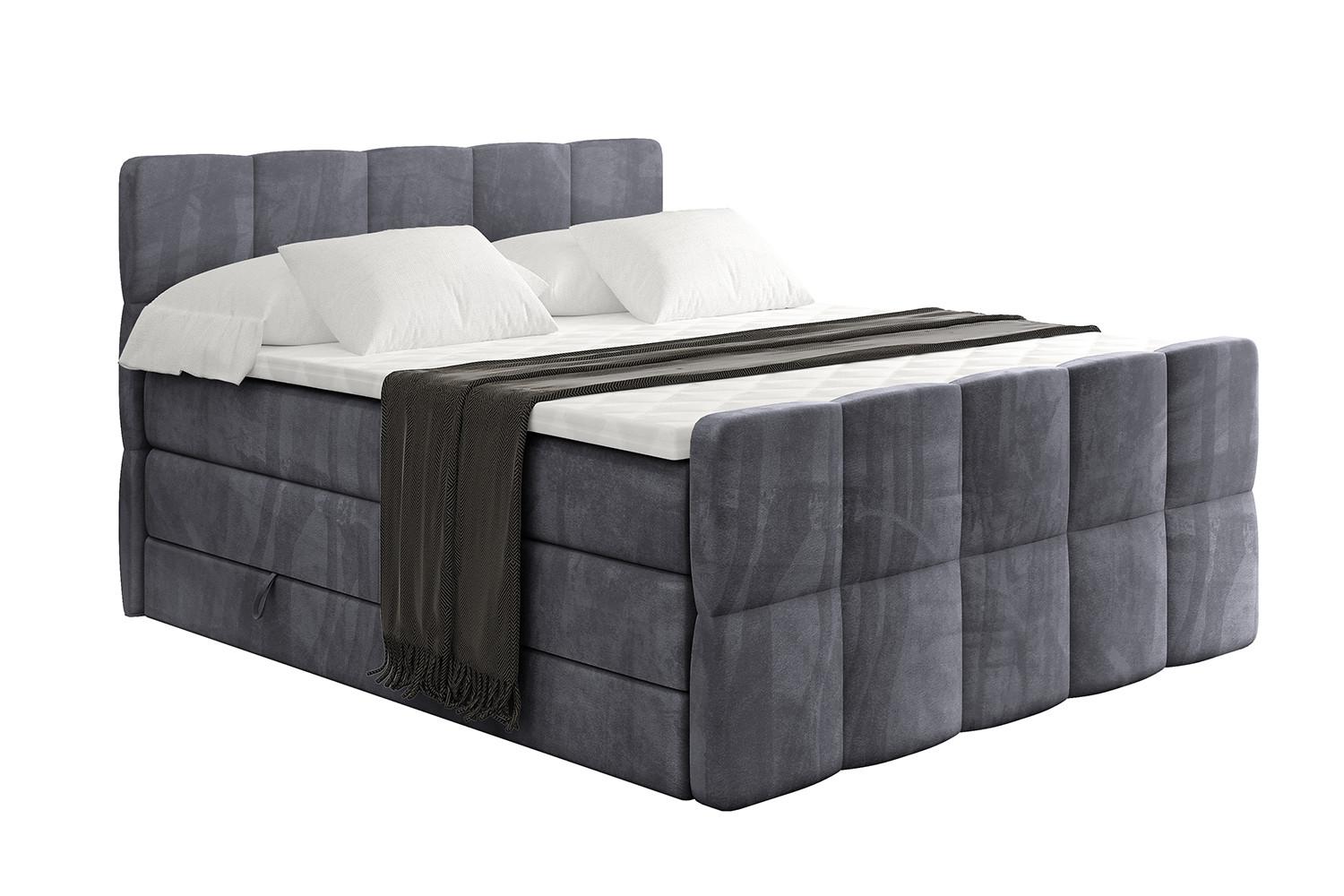 wohnli-moebel-suche-800001834482 Wohnli Möbelsuche - BOXSPRINGBETT mit Matratze und Lattenrost - LIRO-Z KING-180x200 - Dunkelgrau Casablanca