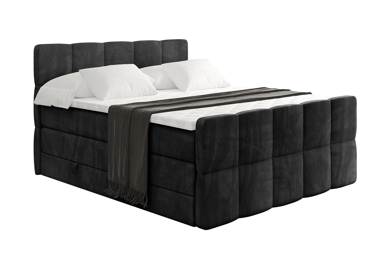 wohnli-moebel-suche-800001834496 Wohnli Möbelsuche - BOXSPRINGBETT mit Matratze und Lattenrost - LIRO-Z KING-160x200 - Schwarz Casablanca