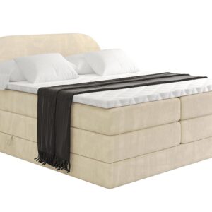 wohnli-moebel-suche-800001834598 Wohnli Möbelsuche - BOXSPRINGBETT mit Matratze und Lattenrost - NOX KING-200x200 - Beige Monolith