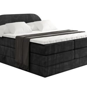 wohnli-moebel-suche-800001834600 Wohnli Möbelsuche - BOXSPRINGBETT mit Matratze und Lattenrost - NOX KING-200x200 - Schwarz Casablanca