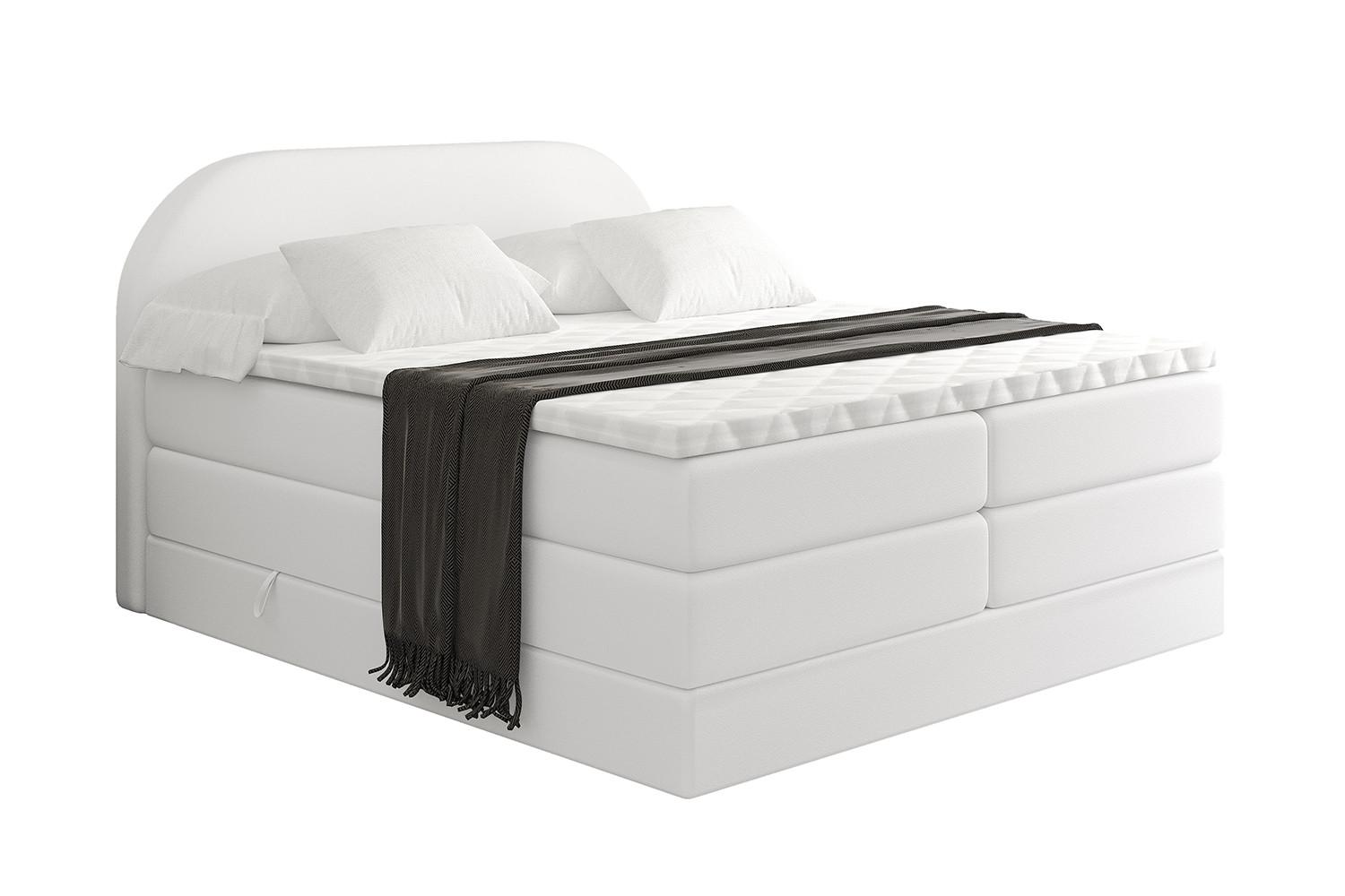 wohnli-moebel-suche-800001834608 Wohnli Möbelsuche - BOXSPRINGBETT mit Matratze und Lattenrost - NOX KING-200x200 - Weiß